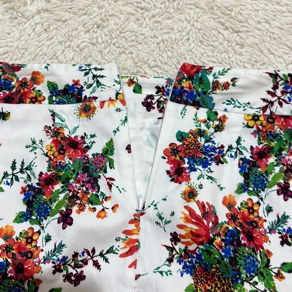 😊Laundry By Shelli Segal Skirt Multicolor Floral Lined Zip Pencil size 4 - Picture 8 of 15